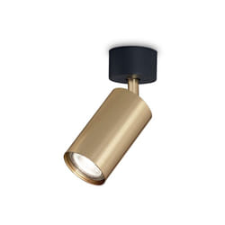 Ideal Lux - Plafoniera Moderna Dynamite Metallo Ottone 1 Luce Gu10 7W 3000K Luce Calda