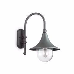 Collezione CIMA ACCOGLIERE CON ELEGANZA Applique da esterno 1 luce E27. Corpo luce interamente in alluminio pressofuso. Con f ...