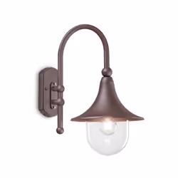 Collezione CIMA ACCOGLIERE CON ELEGANZA Applique da esterno 1 luce E27. Corpo luce interamente in alluminio pressofuso. Con f ...