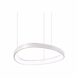 Collezione GEMINI FORME GEOMETRICHE SOSPESE Sospensione dalla forma geometrica diam.42,2 cm con rosone e paralume in metallo  ...