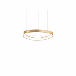 Lampadario sospeso con rosone e paralume in metallo verniciato con diffusori in policarbonato opale