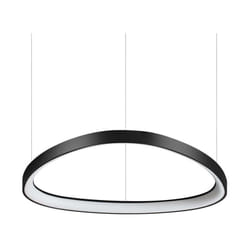 Sospensione Moderna Gemini Metallo Nero Led 48W 3000K Luce Calda