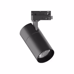 Collezione QUICK PROIETTORI LED PER AMPI SPAZI Proiettore cilindrico in alluminio estruso adatto per installazione su binario ...