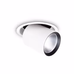 Collezione NOVA FARETTI LINEARI ORIENTABILI Faretto tubolare h.13,8 cm diam. 15 cm con base e montatura in alluminio con fini ...