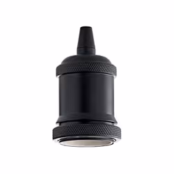 Collezione PORTALAMPADA ACCESSORI IDEAL LUX Portalampada E27 ghiera nero..