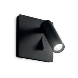 Ideal Lux - Applique Moderna Lite Metallo Nero Led 3W 3000K Luce Calda