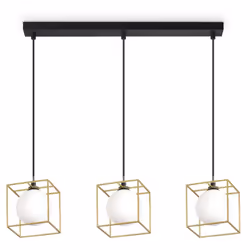Collezione LINGOTTO ORIGINALE COME UNA SFERA MAGICA Sospensione 3 luci G9 max 28W luce calda 3000 K. Montatura in metallo ver ...