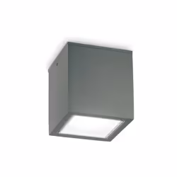 Collezione TECHO PICCOLI CUBI ILLUMINANTI PER LA TERRAZZA Plafoniera per esterno a forma di cubo 15x15 cm. Corpo luce in allu ...