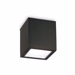 Collezione TECHO PICCOLI CUBI ILLUMINANTI PER LA TERRAZZA Plafoniera per esterno a forma di cubo 15x15 cm. Corpo luce in allu ...