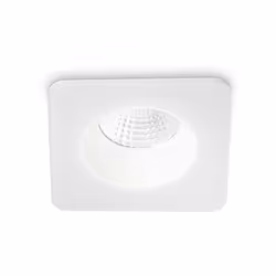 Collezione ROOM-65 FARETTI SEMPLICI E FUNZIONALI Faretto ad incasso con ghiera quadrata 10x10 cm in alluminio con finitura bi ...
