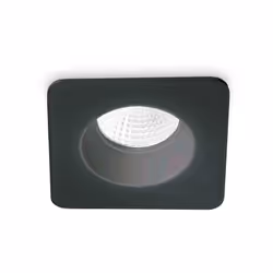 Collezione ROOM-65 FARETTI SEMPLICI E FUNZIONALI Faretto ad incasso con ghiera quadrata 10x10 cm in alluminio finitura nero;  ...