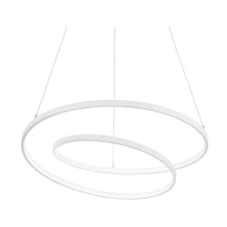 Sospensione Moderna Oz Metallo Bianco Led 48W 3000K Luce Calda D60Cm On-Off