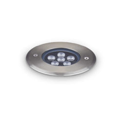 Lampada Da Incasso Moderna Floor Alluminio Cromo Led 6W 3000K Luce Calda