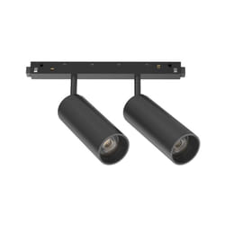 Ideal Lux - Proiettore Regolaile On-Off Ego Alluminio Nero 2 Luci 24W 3000K Luce Calda