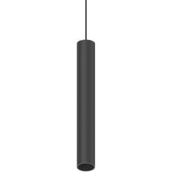 Ideal Lux - Pendente Tubolare On-Off Ego Alluminio Nero Led 12W 3000K Luce Calda