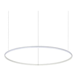 Sospensione Moderna Hulahoop Alluminio-Plastiche Bianco 1 Luce 41W 3000K D81Cm