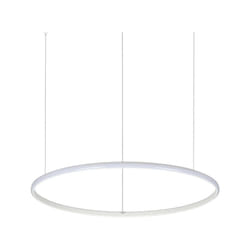 Sospensione Moderna Hulahoop Alluminio-Plastiche Bianco 1 Luce 31W 3000K D61Cm