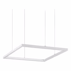 Collezione ORACLE FORME SLIM E CONTEMPORANEE Sospensione costituita da una montatura sottile in alluminio verniciato bianco o ...