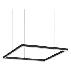 Sospensione Moderna Oracle Alluminio-Materie Plastiche Nero Led 33W 3000K