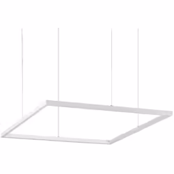 Collezione ORACLE FORME SLIM E CONTEMPORANEE Sospensione costituita da una montatura sottile in alluminio verniciato bianco o ...