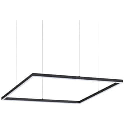Sospensione Moderna Square Oracle Alluminio-Plastiche Nero Led 41W 3000K D70Cm