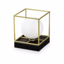 Collezione LINGOTTO ORIGINALE COME UNA SFERA MAGICA Lampada da tavolo 12x12 cm con base e montatura in metallo verniciato opa ...