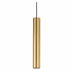 Collezione LOOK TUBI LUMINOSI PER UNA LUCE DIRETTA Sospensione con rosone e diffusore cilindrico h.40 cm diam.6 cm in metallo ...
