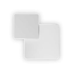 Ideal Lux - Applique Moderna Square Pouche Metallo Bianco Led 14W 3000K Luce Calda