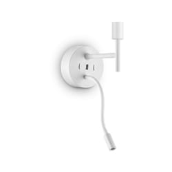 Ideal Lux - Appliques - Lampade Da Parete Set Metallo Bianco 2 Luci E27