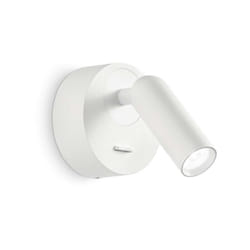 Ideal Lux - Applique Moderna Bean Round Metallo Bianco Led 3W 3000K Luce Calda