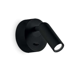 Ideal Lux - Applique Moderna Bean Round Metallo Nero Led 3W 3000K Luce Calda