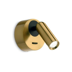 Ideal Lux - Applique Contemporanea Bean Round Metallo Ottone Led 3W 3000K Luce Calda