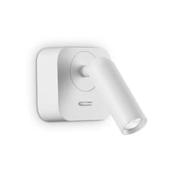 Applique Moderna Bean Square Metallo Bianco Led 3W 3000K Luce Calda