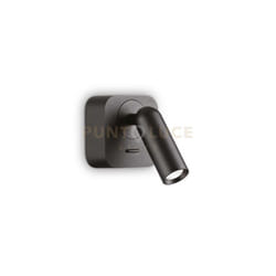 Lampada da parete bean square ap nero