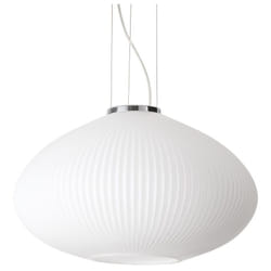 Ideal Lux - Sospensione Moderna Plisse' Metallo Cromo 1 Luce E27 D45Cm