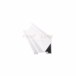 Profilo in alluminio estruso con superficie anodizzata o verniciata a polveri, disponibile nelle finiture bianco, nero e allu ...