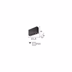 LAMPADA DA SOFFITTO 5 LUCI BIANCO LIKA 12,5W 4000K SURFACE WH