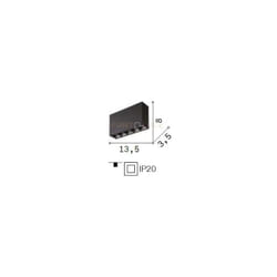 Lampada da soffitto 5 luci lika 12,5W 4000K surface wh
