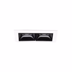 Collezione LIKA MODULI GEOMETRICI Famiglia di moduli a incasso LED rettangolari in alluminio pressofuso verniciato nero o bia ...