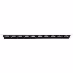 Collezione LIKA MODULI GEOMETRICI Famiglia di moduli a incasso LED rettangolari in alluminio pressofuso verniciato nero o bia ...