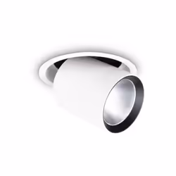 Collezione NOVA FARETTI LINEARI ORIENTABILI Faretto tubolare h.13,8 cm diam. 15 cm con base e montatura in alluminio con fini ...