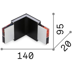 Ideal Lux - Lampada Angolare Corner Alluminio Bianco Led 4W 4000K Luce Naturale