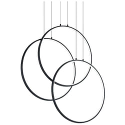 Ideal Lux - Sospensione Moderna Frame Alluminio Nero Led 82W 3000K Luce Calda