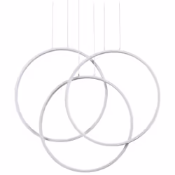 Collezione FRAME INCROCI LUMINOSI Sospensione che riproduce 3 cerchi che si incrociano con base e montatura in metallo vernic ...