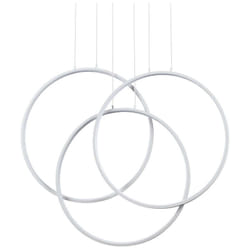 Ideal Lux - Sospensione Moderna Frame Alluminio Bianco Led 82W 3000K Luce Calda