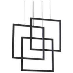 Ideal Lux - Sospensione Moderna Frame Alluminio Nero Led 80W 3000K Luce Calda
