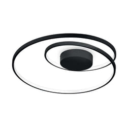 Plafoniera Moderna On-Off Oz Metallo Nero Led 48W 3000K Luce Calda