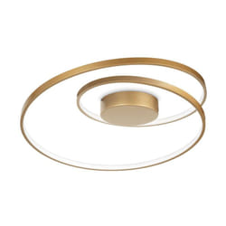 Ideal Lux - Plafoniera Moderna On-Off Oz Metallo Ottone Led 48W 3000K Luce Calda