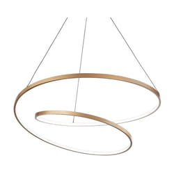Sospensione Moderna Oz Metallo Ottone Led 48W 3000K Luce Calda D60Cm On-Off