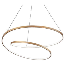 Sospensione Moderna Oz Metallo Ottone Led 55W 3000K Luce Calda D80 On-Off